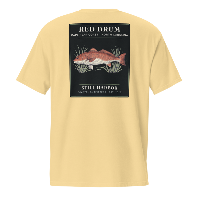 Red Drum Field Guide Pocket Tee graphic tee